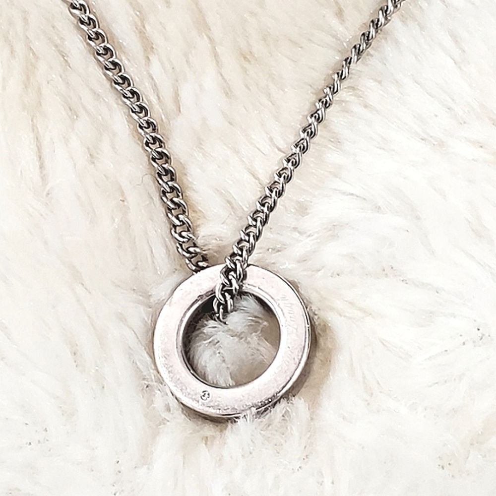 Birks Diamond Live.Love.Laugh Pendant on James Avery 925 Chain